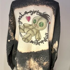 Just A Girl With A Doll Sweatshirt